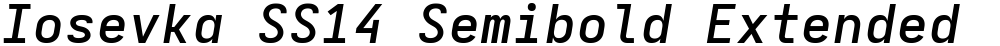 Iosevka SS14 Semibold Extended
