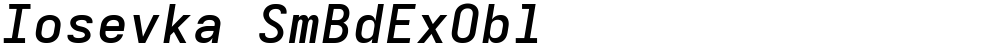 Iosevka SmBdExObl
