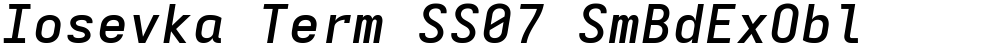 Iosevka Term SS07 SmBdExObl