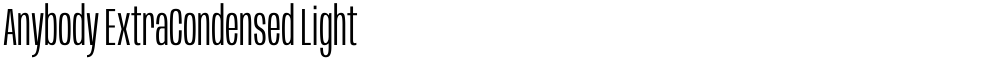 Anybody ExtraCondensed Light