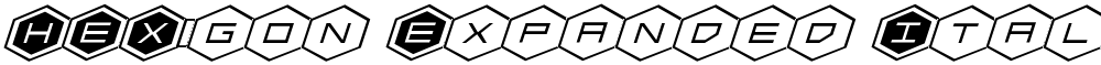 HEX:gon Expanded Italic
