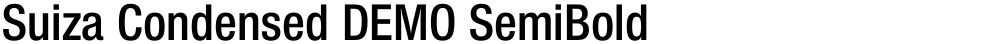 Suiza Condensed DEMO SemiBold