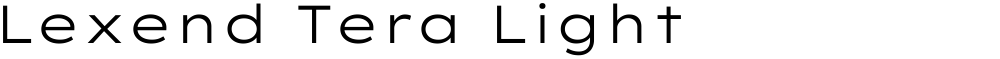 Lexend Tera Light