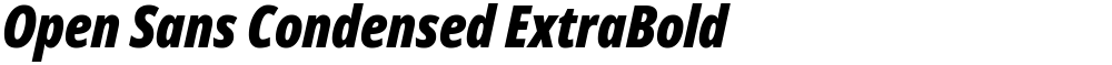 Open Sans Condensed ExtraBold