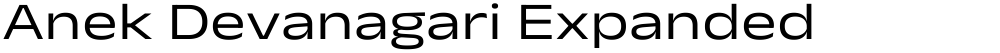 Anek Devanagari Expanded