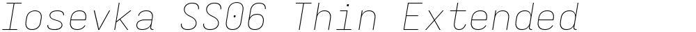 Iosevka SS06 Thin Extended