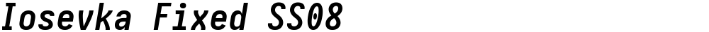 Iosevka Fixed SS08