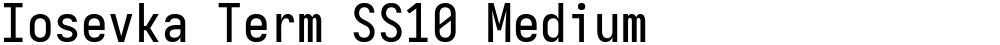 Iosevka Term SS10 Medium