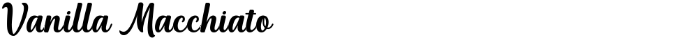 Vanilla Macchiato