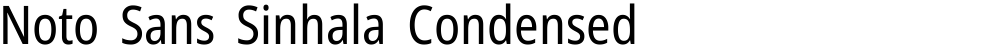 Noto Sans Sinhala Condensed