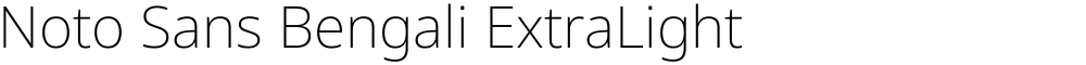 Noto Sans Bengali ExtraLight