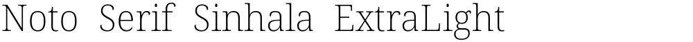 Noto Serif Sinhala ExtraLight