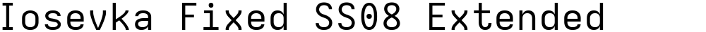 Iosevka Fixed SS08 Extended