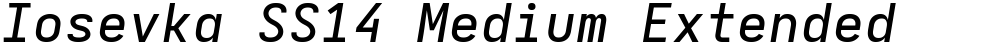 Iosevka SS14 Medium Extended