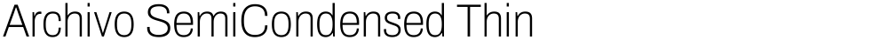 Archivo SemiCondensed Thin