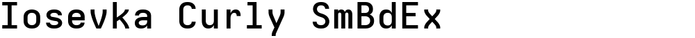 Iosevka Curly SmBdEx