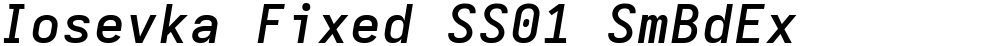Iosevka Fixed SS01 SmBdEx