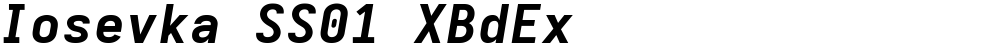 Iosevka SS01 XBdEx
