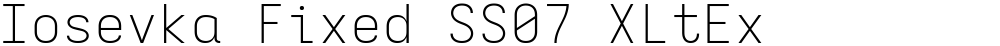 Iosevka Fixed SS07 XLtEx