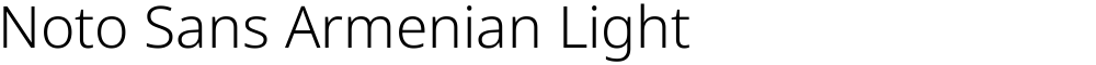 Noto Sans Armenian Light