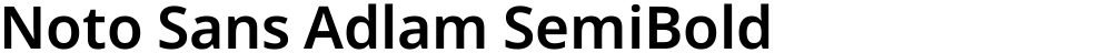 Noto Sans Adlam SemiBold