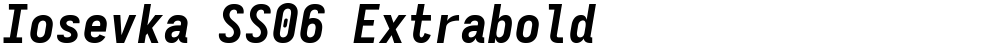 Iosevka SS06 Extrabold