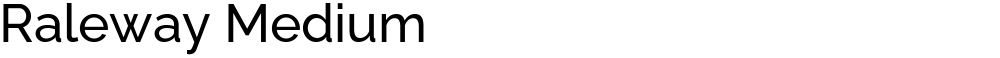 Raleway Medium