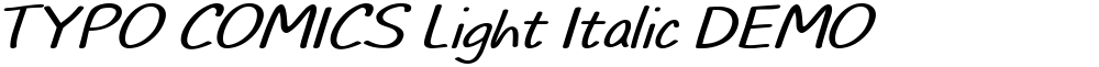 TYPO COMICS Light Italic DEMO