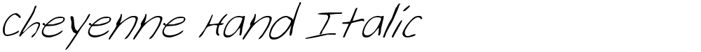 Cheyenne Hand Italic