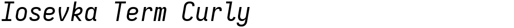 Iosevka Term Curly