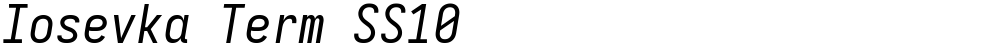 Iosevka Term SS10