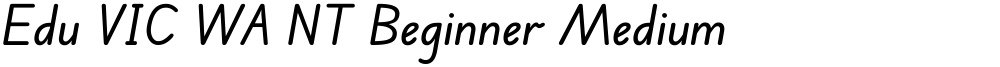 Edu VIC WA NT Beginner Medium