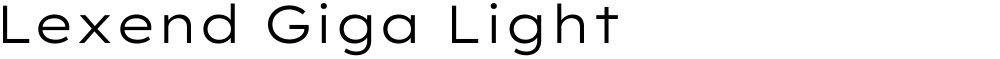 Lexend Giga Light