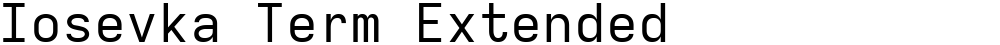 Iosevka Term Extended