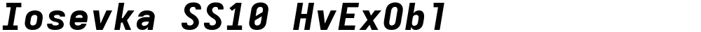 Iosevka SS10 HvExObl