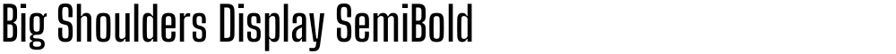 Big Shoulders Display SemiBold