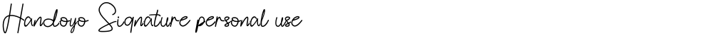 Handoyo Signature personal use