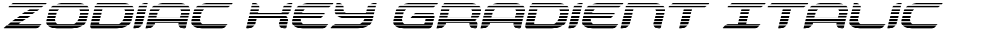 Zodiac Key Gradient Italic