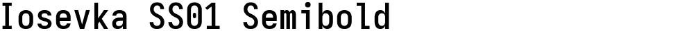 Iosevka SS01 Semibold