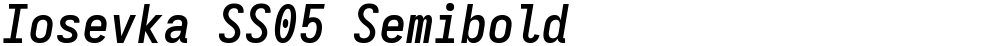Iosevka SS05 Semibold
