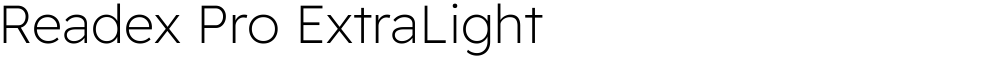Readex Pro ExtraLight