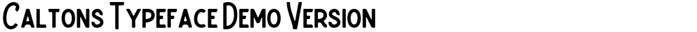 Caltons Typeface Demo Version