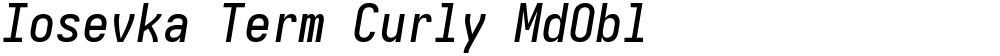 Iosevka Term Curly MdObl