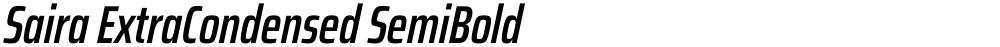 Saira ExtraCondensed SemiBold