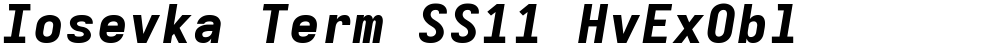 Iosevka Term SS11 HvExObl