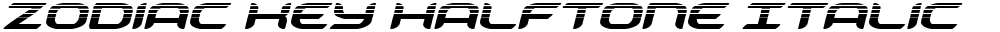 Zodiac Key Halftone Italic