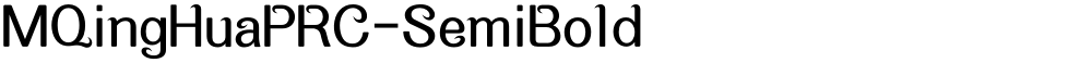 MQingHuaPRC-SemiBold