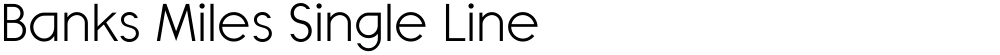 Banks Miles Single Line