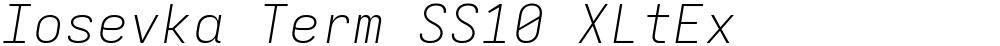 Iosevka Term SS10 XLtEx