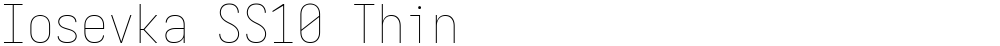 Iosevka SS10 Thin
